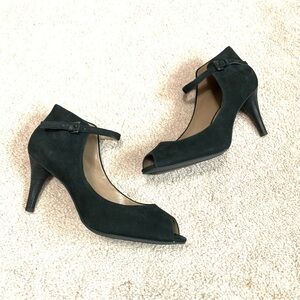 ECCO Black Peep Toe Mary Jane Stiletto Heels Women’s Size 40, US 9.5